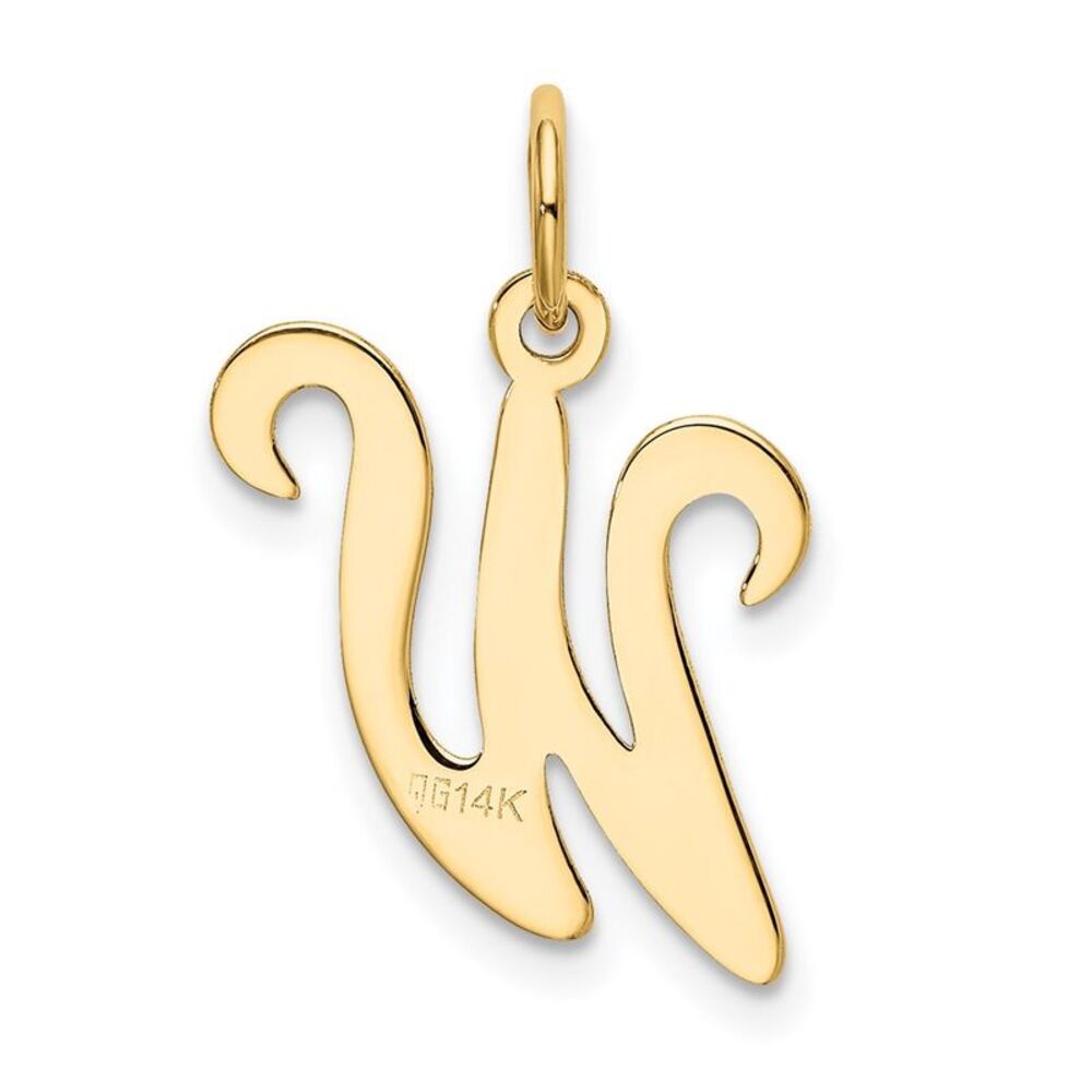 Kazi Luxury 14k Yellow Gold Script Letter W Initi… - image 3